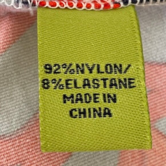 ELIZABETH MCKAY Chain Link Red Blue Pull Over Button Elbow Sleeve Top M - Picture 12 of 17